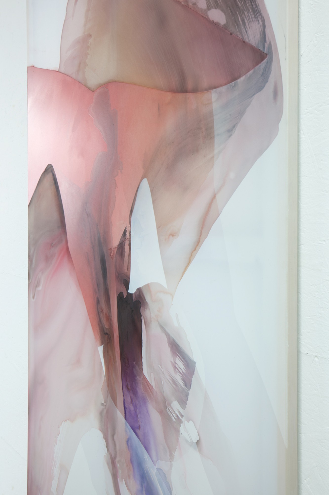 Natascha Schmitten - Detail, Stll, 2021, ink, oil, acrylic on nylon, 170 x 130 cm