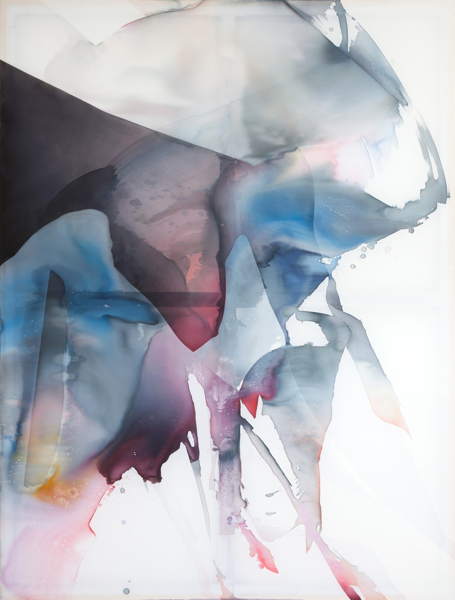 Natascha Schmitten - Prola, 2022, ink, acrylic, oil on nylon, 250 x 200 cm